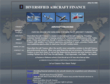 Tablet Screenshot of diversified-aircraft-finance.com